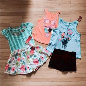 Lot of 2T girls clothes shirt skirt shorts